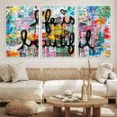 Life Beautiful Art Print - Banksy Graffiti Wall Art Canvas by MyGreatCanvas | Canvas Wall Art Prints | Photo Prints & Wall Decor