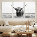 Highland Cow Canvas Wall Art – Majestic Beauty in Black and by MyGreatCanvas | Canvas Wall Art Prints | Photo Prints & Wall Decor
