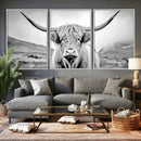 Scottish Cow Wall Art Canvas Print