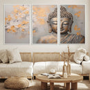 Abstract Buddha Statue Wall Art Canvas Print - Modern