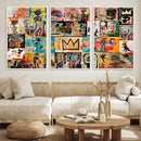Abstract Art Collage Wall Art Canvas Print – Framed, Ready