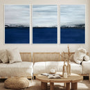 Navy Blue Abstract Wall Art Canvas Print