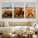 Highland Cow Canvas Wall Art Animal Print for Farm House