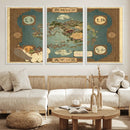 Avatar Wall Art: The Last Airbender Vintage Map - Wall Art