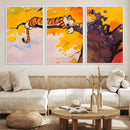 Calvin and Hobbes Tree Scene Canvas Print | 3 Panel Large by MyGreatCanvas | Canvas Wall Art Prints | Photo Prints & Wall Decor