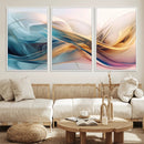 Abstract Flowing Colors Wall Art Canvas Print