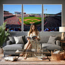 Cincinnati Reds Baseball Canvas Print - American Ball