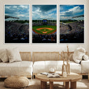 3-Panel Kauffman Stadium Wall Art Print | Large Kansas City