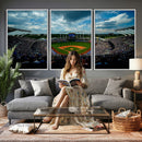 3-Panel Kauffman Stadium Wall Art Print | Large Kansas City