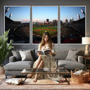 PNC Park Evening Game Triple Canvas Wall Art - Pittsburgh
