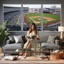 New York Yankees Baseball Team Print - Yankee Stadium Wall