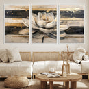 Abstract Lotus Flower Wall Art Canvas Print, Meditation Yoga