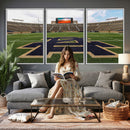 Football Stadium Wall Art – Framed Sports Field Canvas