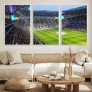 Tottenham Hotspur Stadium Canvas Print, Match Day Triple