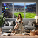 Tottenham Hotspur Stadium Canvas Print, Match Day Triple