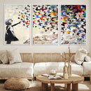 Banksy Graffiti Wall Art Canvas Print: Girl Releasing