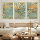 Push Pin World Map Canvas Print – Travel Tracker Wall Art