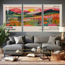 Yayoi Kusama Landscape Canvas Print, Vibrant Floral Mountain Art Print, Framed Botanical Wall Art - by MyGreatCanvas | Canvas Wall Art Prints | Photo Prints & Wall Decor