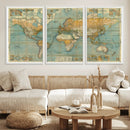 Push Pin World Map Canvas Print – Travel Tracker Wall Art