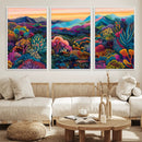 Colorful Abstract Landscape Wall Art Print Canvas - Vibrant