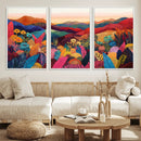 YAYOI KUSAMA Abstract Print - Landscape Canvas Wall Art