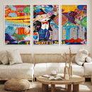 Pop Art Monopoly Man Canvas Wall Art Print - Bold and