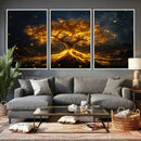 Golden Tree of Life Canvas Wall Art Print - Majestic Glowing by MyGreatCanvas | Canvas Wall Art Prints | Photo Prints & Wall Decor