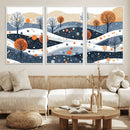 Abstract Winter Landscape Canvas Wall Art Print - Large by MyGreatCanvas | Canvas Wall Art Prints | Photo Prints & Wall Decor