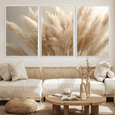 Pampas Grass Canvas Wall Art - Elegant Neutral Decor for