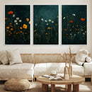 Framed Wildflower Field Wall Art, Framed Vintage Botanical