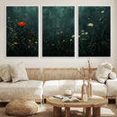 Wildflower Field Framed Wall Art, Vintage Botanical