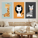 Boho Jungle Animal Nursery Wall Art Prints – Safari Decor