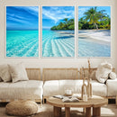 Tropical Beach Wall Art Canvas Print - Serene Ocean