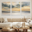 Modern Coastal Artwork with Vibrant Abstract Ocean Waves