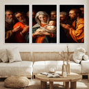 Religious Canvas Wall Art Print - Madonna and Child with