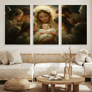 Mary Jesus Canvas Wall Art Print - Madonna and Child with
