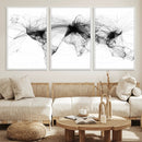 Abstract World Map Wall Art – Framed Geometric Line Canvas by MyGreatCanvas | Canvas Wall Art Prints | Photo Prints & Wall Decor