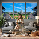 Wrigley Field Chicago Cubs Panoramic Art Multi-Piece Canvas