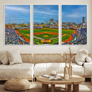 Wrigley Field Chicago Cubs Panoramic Canvas Print –