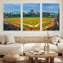 Wrigley Field Chicago Cubs Panoramic Canvas Print –