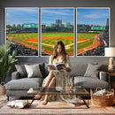 Wrigley Field Chicago Cubs Panoramic Canvas Print –