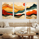 Mid Century Wall Art Print  - Abstract Woodland Print -