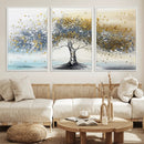 Golden and Silver Tree Wall Art – Framed Elegant Leaves by MyGreatCanvas | Canvas Wall Art Prints | Photo Prints & Wall Decor
