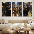 Jazz Canvas Wall Art Print – Abstract African American Music