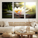 Lotus Flower Wall Art Canvas Print, Water Lily Large Wall