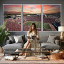 Indiana Memorial Stadium Wall Art Canvas Print, Framed