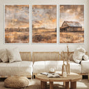 Rustic Farmhouse Wall Art Canvas Print | Barn and Field
