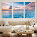 Ocean Sunset Canvas Wall Art Print – Tranquil Seascape