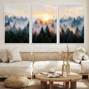 Misty Forest Wall Art – Framed Sunrise Pines Canvas Artwork, by MyGreatCanvas | Canvas Wall Art Prints | Photo Prints & Wall Decor