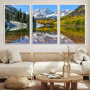 Maroon Bells Wall Art – Framed Snowy Mountain Canvas by MyGreatCanvas | Canvas Wall Art Prints | Photo Prints & Wall Decor